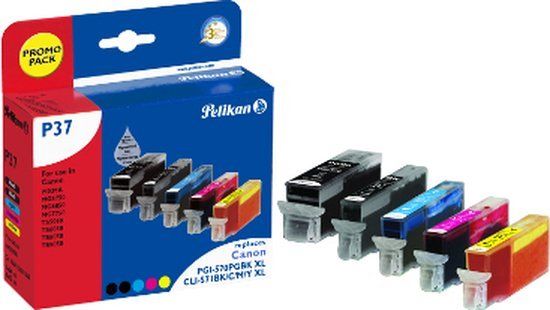 Pelikan P37 Inktcartridge Zwart/Kleur Origineel Standaard formaat