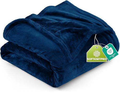 Utopia Bedding Marine Polar Fleece Deken 300 GSM - Luxe Deken voor Bank, Bed, Antistatisch, Zacht en Pluizig (228 x 228 cm)