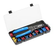 Högert Technik Krimptang 0,5-6 mm² voor kabelschoenen met stripper + connectoren, 86 stuks