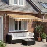 Maison Exclusive - Parasol, rayé jaune et gris, 300 cm