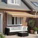 Maison Exclusive - Parasol, rayé jaune et gris, 350 cm