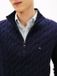 Tommy Hilfiger Klassieke Katoenen Kabeltrui - Lichtblauw - Heren - XL