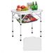 StarTech Latios Opvouwbare tafel - Campingtafel/Tuintafel/Buffettafel - In hoogte verstelbaar - Afmeting 60 x 40 cm - Draagbaar met draaggreep - Inklapbaar - Voor 2-4 personen - Zilver