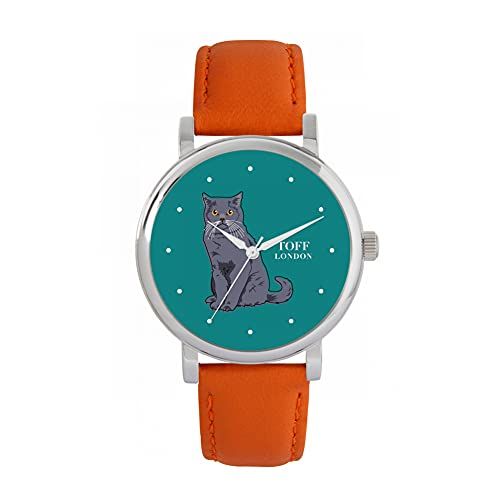 Toff London Blauw Brits korthaar kattenhorloge