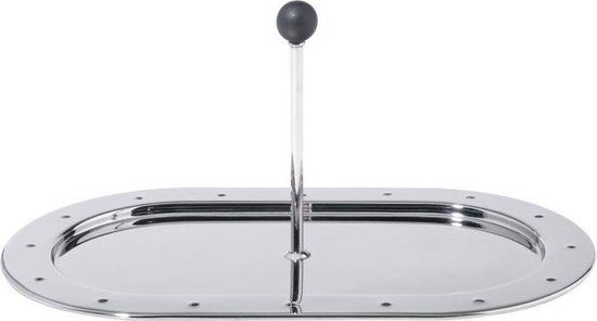 Alessi Michael Graves Ovaal Dienblad - Zilvergrijs - RVS - 28.50 cm