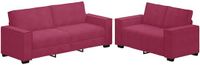 vidaXL - 2-delige Loungeset met kussens, fluweel, wijnrood