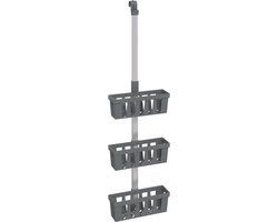 vidaXL Doucherek - 30x15x(67-105) cm - Aluminium - Zilver