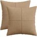 vidaXL Kussensloop - 2 stuks - ALMELO - Bruin - 50 x 50 cm - Corduroy