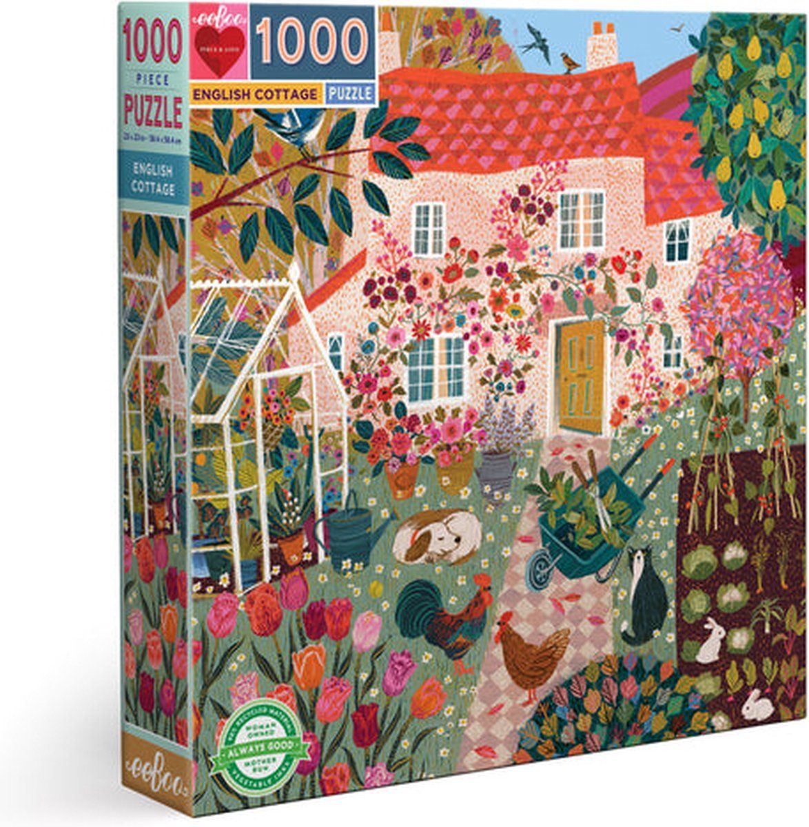 Eeboo English Cottage Legpuzzel 1000 stuk(s) Kunst