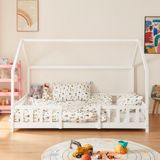 en.casa Kinderbed Sisimiut met uitvalbeveiliging 140x200 cm wit