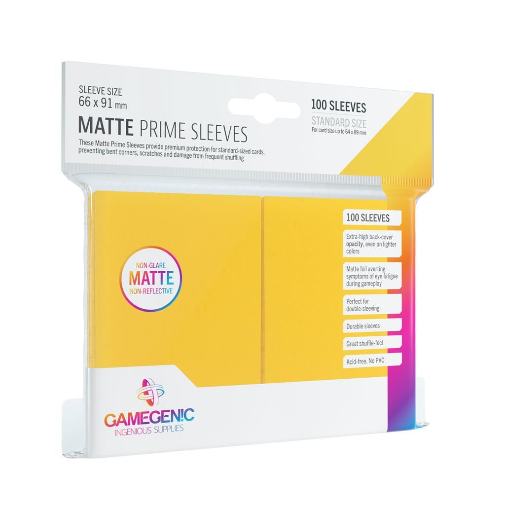 GameGenic Prime Matte Sleeves 66x91mm Geel (100 stuks)