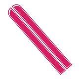 Ambiance Sticker Autokap Stripe, Racing Sticker Body Side Stripe Decal, Dak Rok Bumper Stripe Decal Vinyl, Gemodificeerde Stripe Decal Car Decor Fuschia - 1 Paar 129 x 24 cm