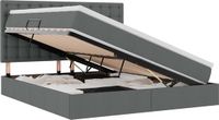vidaXL Bed met Opslag en Matras Donkergrijs 180 x 200 cm Stof