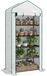 Kas Balkonkast - 5 plateaus - Waterdichte, verstevigde afdekking - Stalen frame - Deur met rits - Blanc