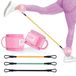 Bandes de cheville avec élastiques de résistance et manchons pour l'entraînement des muscles des jambes et des fessiers