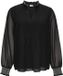 s.Oliver Blouse Vrouwen Zwart Polyester Lange Mouw V-hals Effen Regular Fit