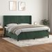 Maison Exclusive - Sommier à lattes de lit et matelas vert foncé 200x200cm velours