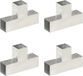 vidaXL Paalverbindingen 4 st t-vorm 81x81 mm gegalvaniseerd metaal