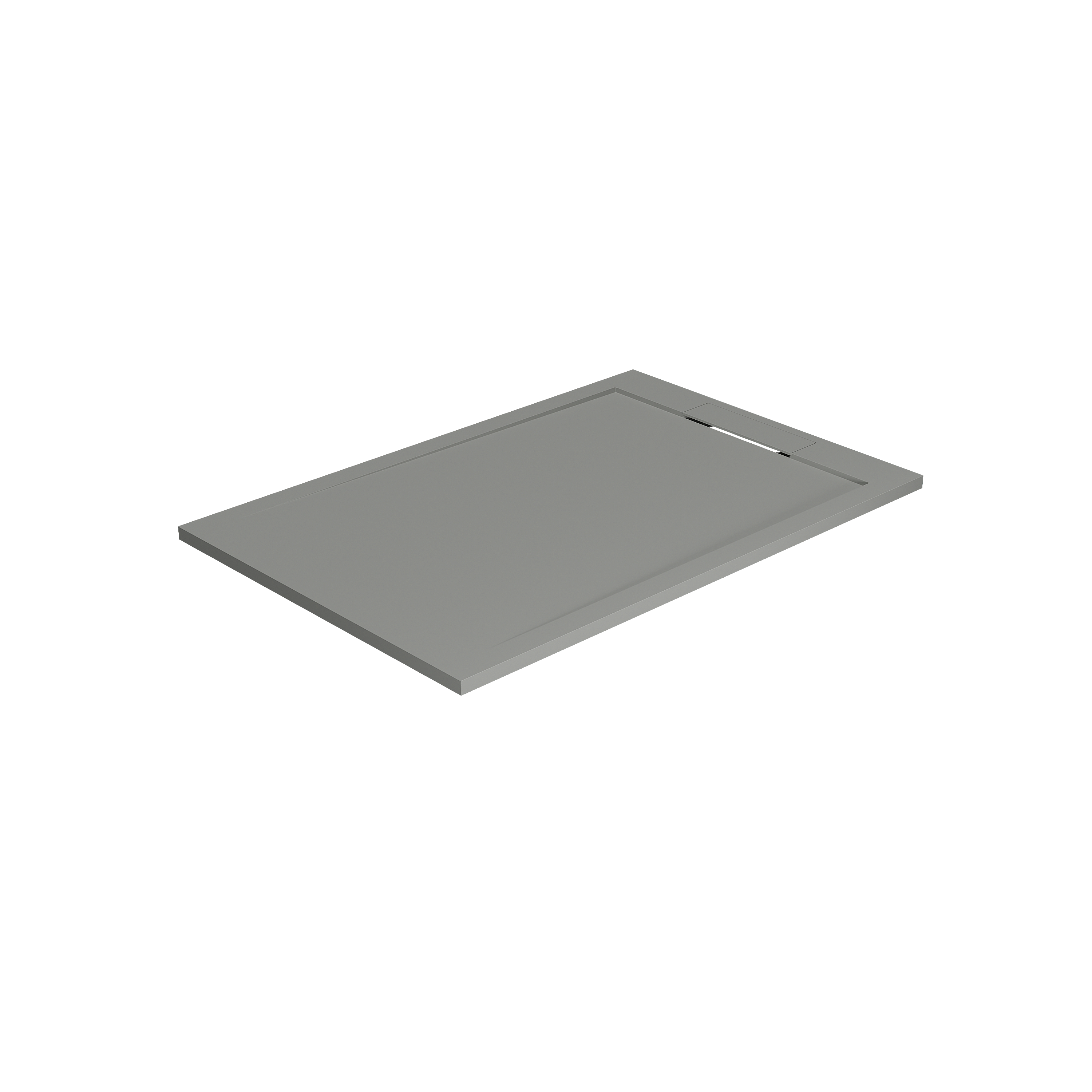 Balmani Balmani Andes douchebak 120 x 80 cm solid surface steengrijs mat