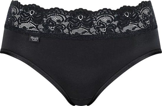 Sloggi Romance Midi - Dames heupslip - Zwart - Maat 48 (4XL)