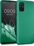 kwmobile telefoonhoesje geschikt voor Samsung Galaxy A71 - Hoesje voor smartphone - Back cover in metallic donkergroen