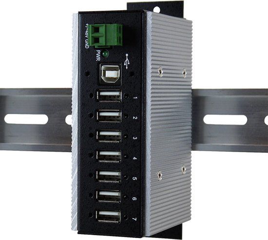 Exsys EX-1177HMVS-WT 7 Port USB 2.0 HUB Zwart, Wit