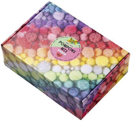 Folia Pompons Mix Pastel Jumbobox 300 gram