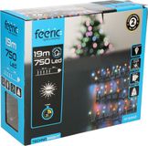 Feeric lights & Christmas Kerstverlichting - Gekleurd - 750 LED Lampjes - 1800 cm - Zwart Snoer
