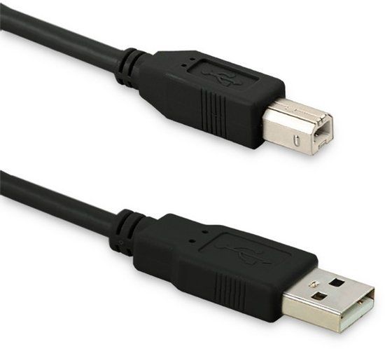 Qoltec - USB 2.0 Kabel - A Mannelijk - B Mannelijk - 0.5m - Grijs
