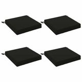 vidaXL - 4-Piece - Zitkussens - SOEST - 4 - st - 100% - Polyester - Zwart