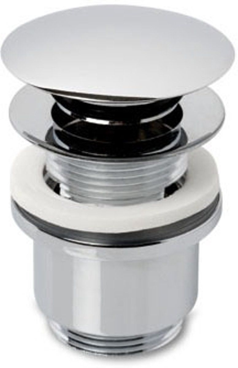 Plieger Afvoerplug Wastafel - Clickwaste Afvoerplug 5/4" - Clickclack - Met Overloop - Chroom