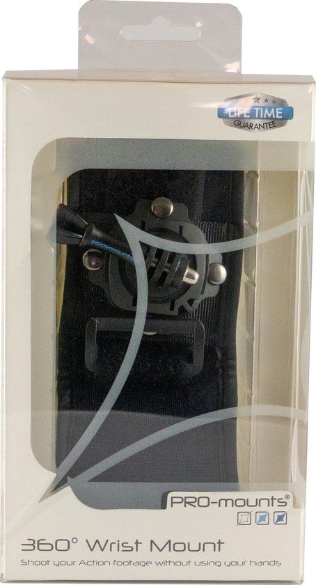 PRO-mounts 360 Wrist Mount GoPro Polsband - Wrist Strap - Waterdicht