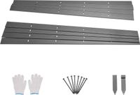 Bordure de jardin en métal, 8 pièces, 72 pouces de long, antirouille et flexible, pour pelouse et jardin