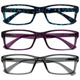 Leesbril The Reading Glasses Company Pep leesbril, uniseks, blauw/paars/grijs, +2,50 vergroting