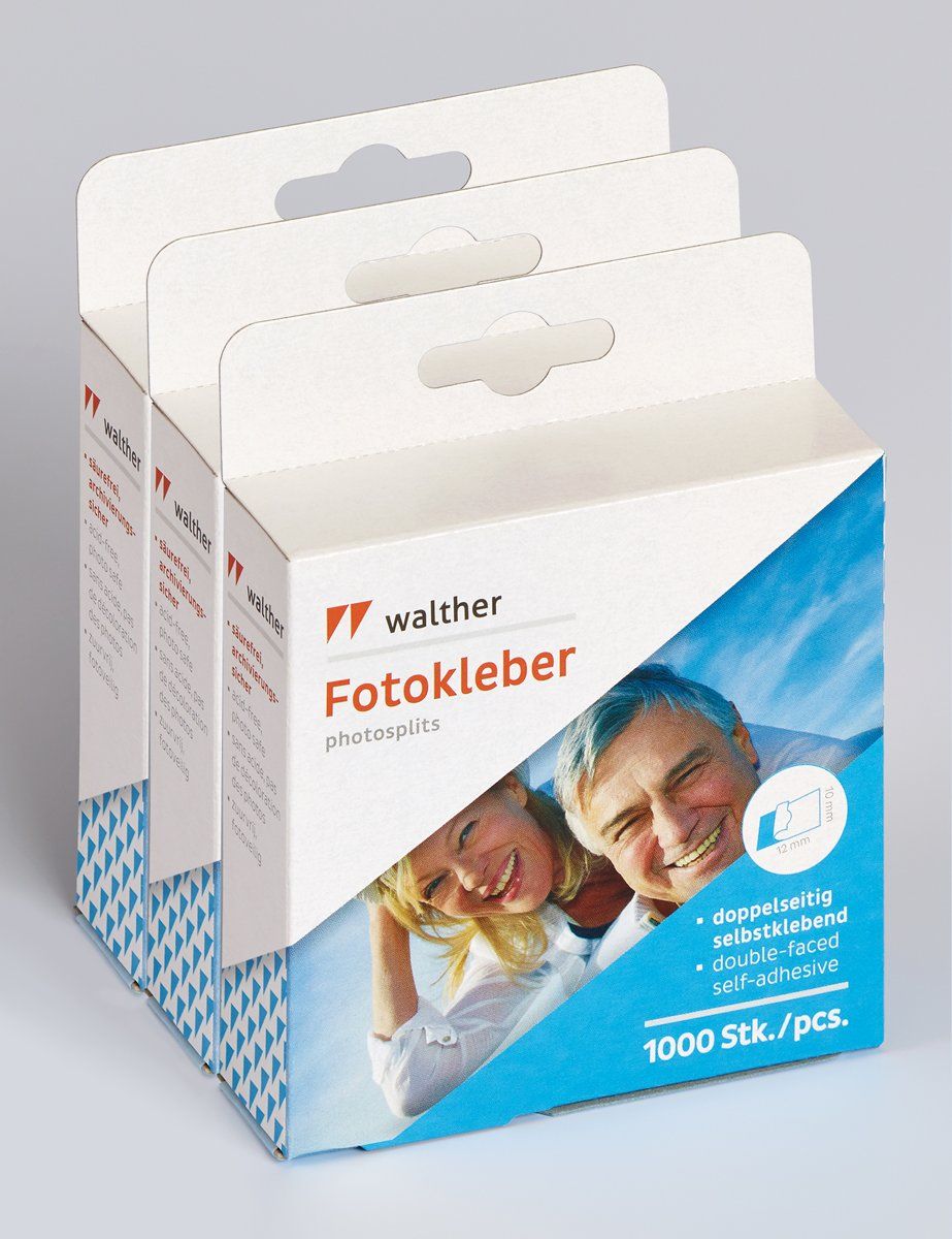 Walther Design FT025TA - Fototape - Zelfklevend - 3 x 1000 pagina's