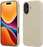 kwmobile telefoonhoesje geschikt voor Apple iPhone 17 - Hoesje met siliconen coating - Smartphone case in crème