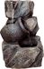 dobar® Design Zimmerbunnen 96400e - tafelfontein drietraps in steenlook - kleine fontein - decoratief waterspel voor woonkamer/kantoor/indoor - sierfontein - 17,2 x 16,2 x 27 cm - grijs