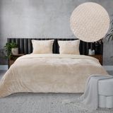 Bol Dekbedovertrek Teddy Hongaarse Punt – Crème-wit – 200 x 220 cm – Inclusief 2 kussenslopen (60x70 cm)