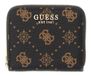GUESS Emelie Logo SLG Zip Around Espresso Logo donkerbruin portemonnee