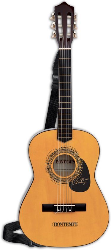 Bontempi Spa Bontempi Houten Gitaar Met 6 Snaren En Schouderband 92 Cm