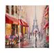 Homemania Eiffeltorenafbeelding, 3 stuks, steden en landschappen per woonkamer, slaapkamer, meerkleurig, 69 x 3 x 50 cm, HM203PKNV-106, polyester, hout