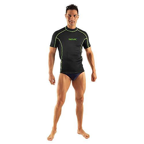 Seac Fit Short, 2 mm neopreen shirt met korte mouwen, Ideaal als onderhemd voor scubaduiken of rashguard tijdens het zwemmen of surfen