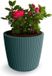Prosperplast Plantenpot/bloempot Buckingham - buiten/binnen - design kunststof - zeeblauw - D23 x H21 cm