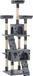 Chat poteau griffoir avec poteaux griffoirs en sisal 170 cm empreintes de pattes gris
