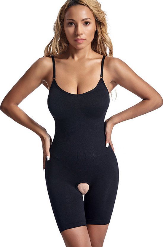 Corrigerende Body met pijpjes dames - Zwart - Maat M - Shapetape