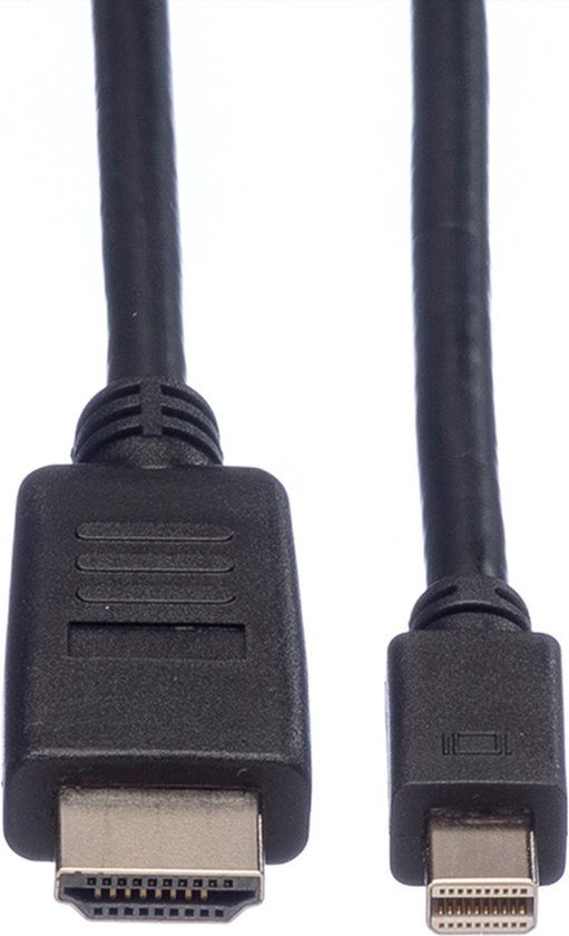 Roline Mini DisplayPort Kabel, Mini DP - HDMI, M/M, zwart, 4,5 m