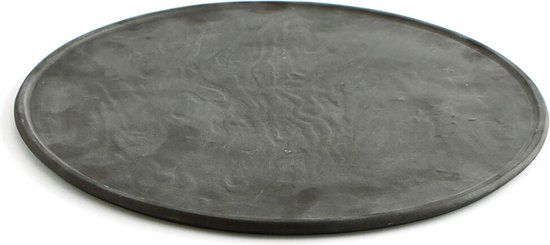 Quid Mineral Gres Onderbord - Zwart - Ø 33 cm - Aardewerk - 1 stuk