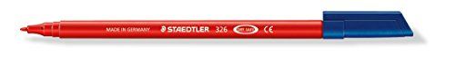 STAEDTLER 326-2 viltstiften Noris Club, circa 1,0 mm, uitwasbaar, 10 stuks in kartonnen etui, rood