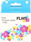 FLWR - Printetiket / 11355 / Wit