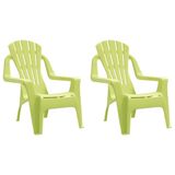VidaXL Kindertuinstoelen 2 stuks Polypropeen Groen
